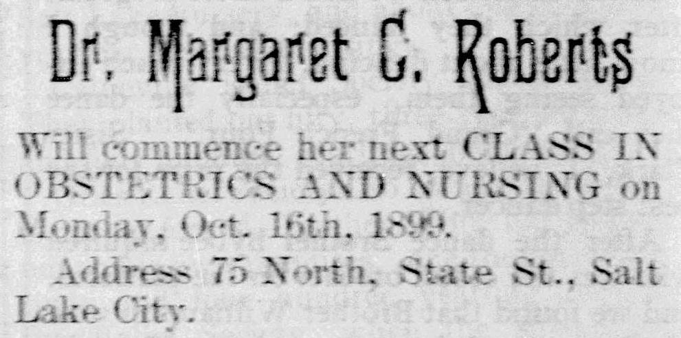 An advertisement by from the 1899-09-01 issue of the Woman's Exponent